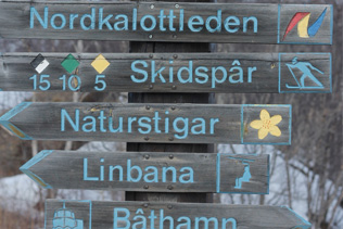 Hiking signs in Northern Norway